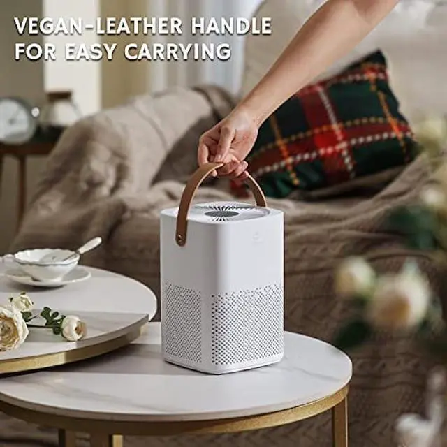 Alt view image 5 of 7 - Airthereal ADH70 HEPA Filter Air Purifier for Desktop, Bedroom and Car with Sleep Mode, Removes Allergies, Dust, Pollen, Smoke and Odor, Type-C USB power cable, Day Dawning, White