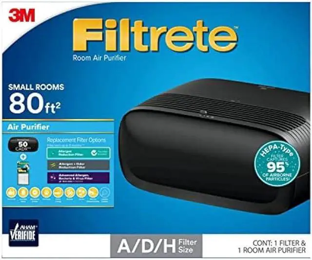 Main image of Filtrete Room Air Purifier Table Top Device FAP-TT-ADH with HEPA-Type Air Filter, Designed for Small rooms up to 80 sq. ft.