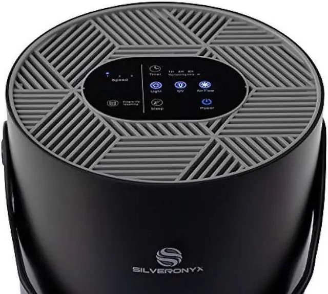 Alt view image 6 of 6 - HEPA Air Purifier for Home Allergies Pets Hair in Bedroom, True HEPA Filter 3-in-1 Cleaner, Remove 99.97% Pet Dander, Odor, Dust, in Living Room, Office, Desktop, Portable, Sleep Mode, 3-Speed, Black