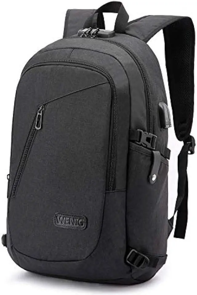 Main image of Travel Laptop Backpack,Anti Theft Business Slim Laptop Backpack with USB Charging Port Lock,Durable Water Resistant Work Computer Bag for Men College Bookbags Fits 15.6 Inch Laptop Notebook,Black