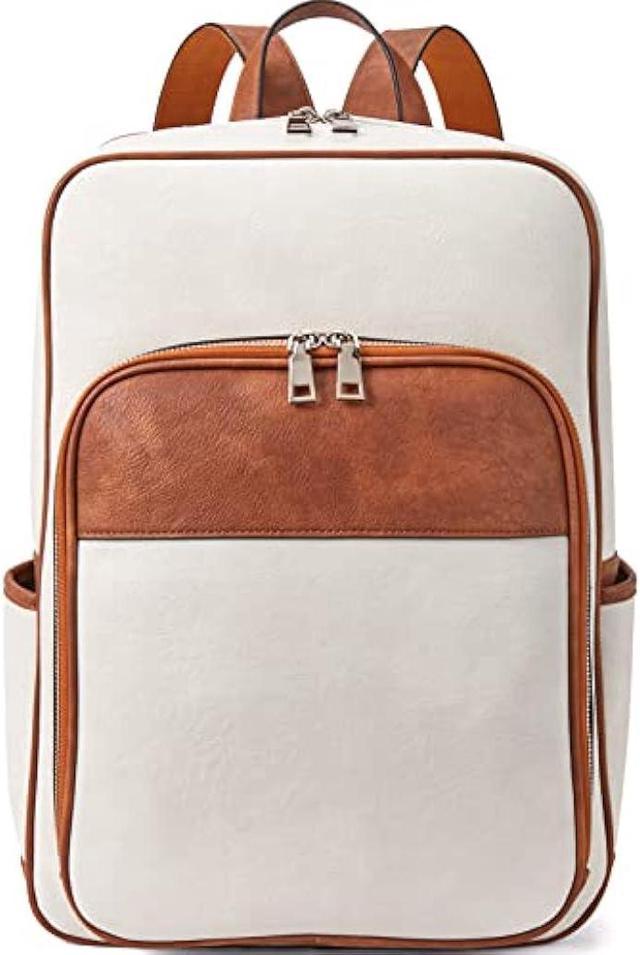 Telena Leather Laptop Backpack for Women Business Casual College