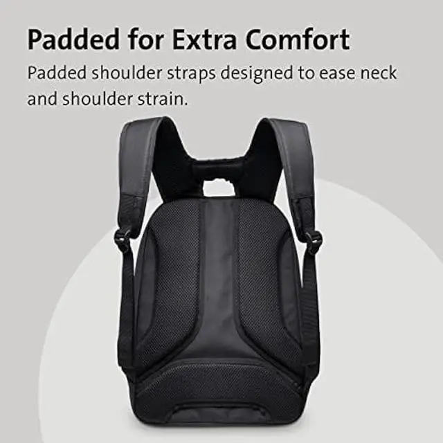 Alt view image 5 of 6 - Kensington Triple Trek Slim Backpack for MacBooks, Chromebooks, Tablets & Ultrabooks up to 13-Inch-14-Inch (K62591AM), Black