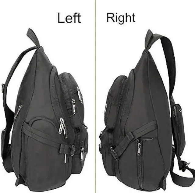 Alt view image 5 of 6 - Vanlison Crossbody Sling Bag Backpack for Men & Women Large Fits 13 Laptop Tablets Black