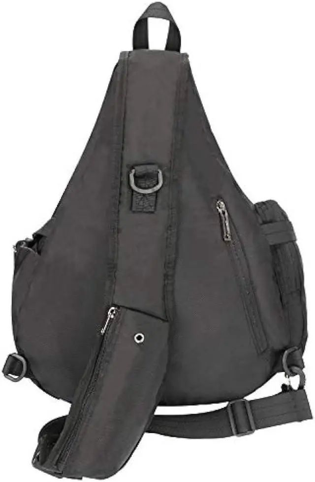 Alt view image 6 of 6 - Vanlison Crossbody Sling Bag Backpack for Men & Women Large Fits 13 Laptop Tablets Black
