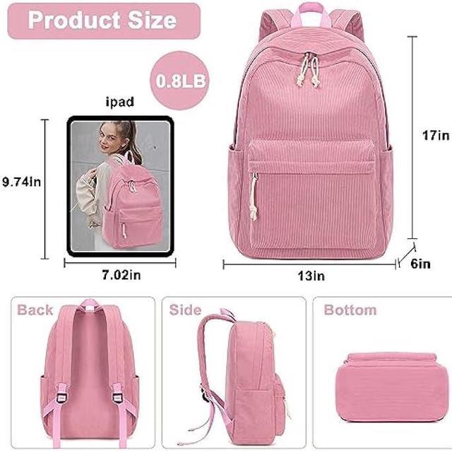  School Backpack for Teens Large Corduroy Bookbag