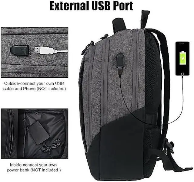 Alt view image 2 of 6 - Goloni Travel Laptop Backpack,Business Slim Durable Laptops Travel Backpacks with USB Charging Port,15.6 Inch College Computer Bag for Men Women