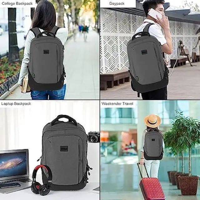 Alt view image 6 of 6 - Goloni Travel Laptop Backpack,Business Slim Durable Laptops Travel Backpacks with USB Charging Port,15.6 Inch College Computer Bag for Men Women