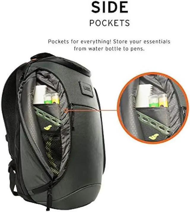Alt view image 6 of 7 - URBAN ARMOR GEAR UAG 18-Liter Backpack Lightweight Tough Weather Resistant Laptop Backpack, fits up to 13-inch, Standard Issue Grey