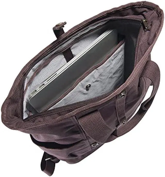 Alt view image 4 of 6 - Carhartt Convertible, Durable Tote Bag with Adjustable Backpack Straps and Laptop Sleeve, Wine, One Size