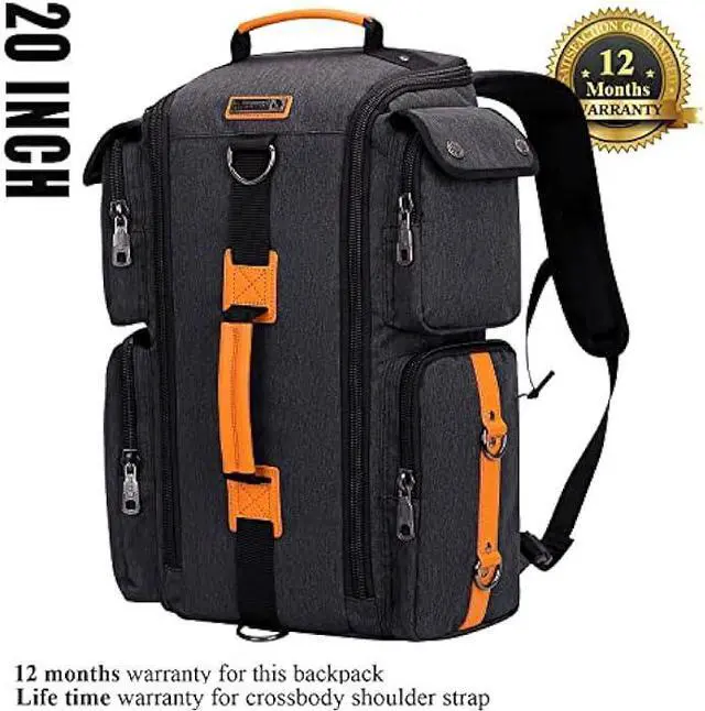 Alt view image 2 of 6 - WITZMAN Travel Backpack for Men Carry On Backpack Duffel Bag Large Capacity Laptop Backpack 17 Inch (6695 Black)
