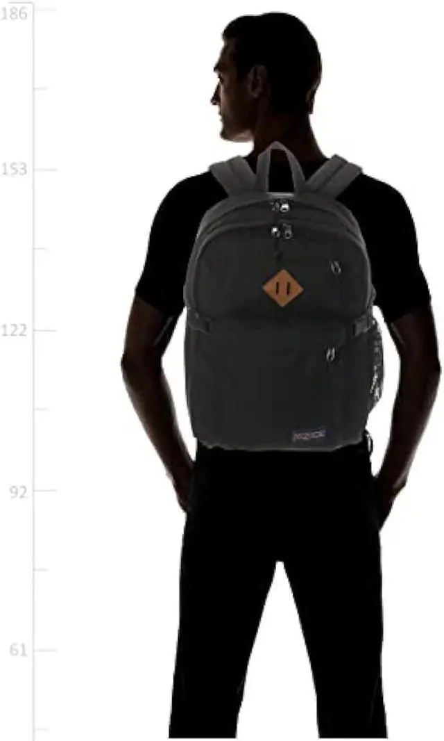 Alt view image 6 of 6 - JanSport Main Campus Backpack - Travel, or Work Bookbag w 15-Inch Laptop Sleeve and Dual Water Bottle Pockets, Black