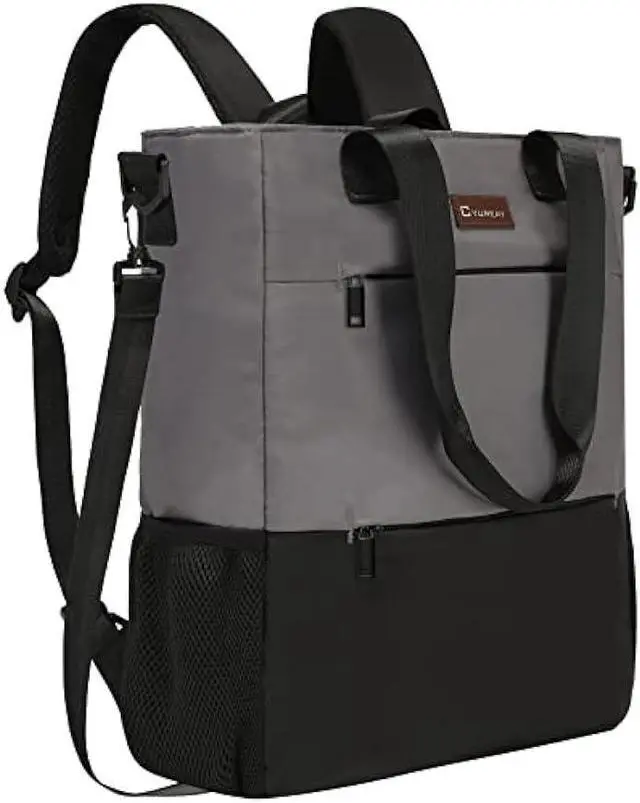 Main image of CYUREAY Convertible Backpack Tote Women Laptop Daypack Water Resistant Casual Backpack for Work Computer Fits 15.6-Inch Laptop & Tablet, Grey