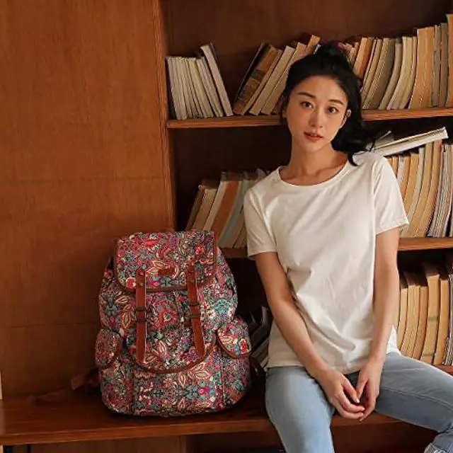 Alt view image 2 of 7 - Large Women Laptop Backpack 15.6 inch Computer Backpack Travel Hiking Backpack With Free Toiletry bag CN-01 (HS)