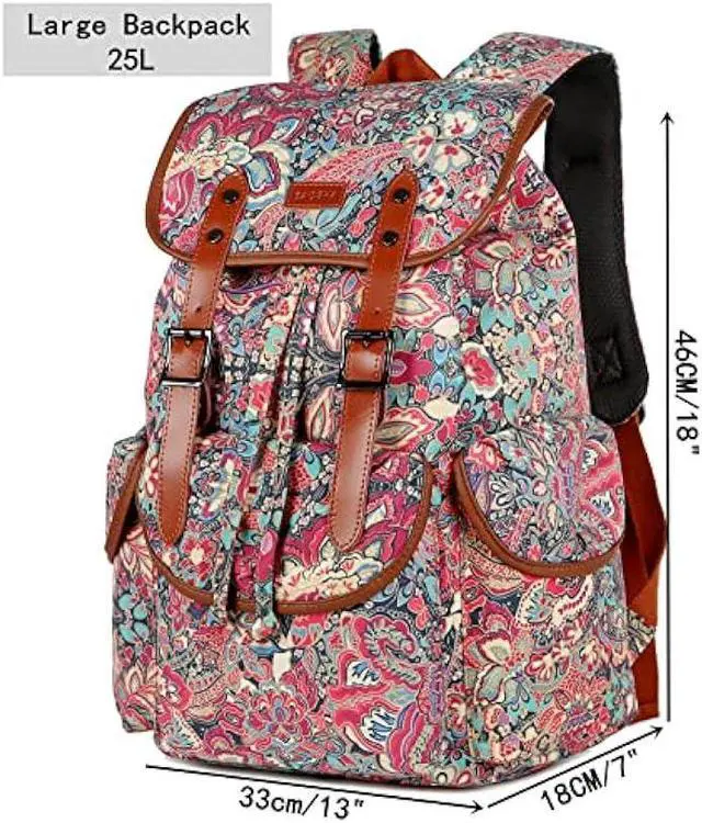 Alt view image 6 of 7 - Large Women Laptop Backpack 15.6 inch Computer Backpack Travel Hiking Backpack With Free Toiletry bag CN-01 (HS)