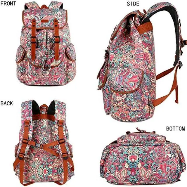 Alt view image 3 of 7 - Large Women Laptop Backpack 15.6 inch Computer Backpack Travel Hiking Backpack With Free Toiletry bag CN-01 (HS)
