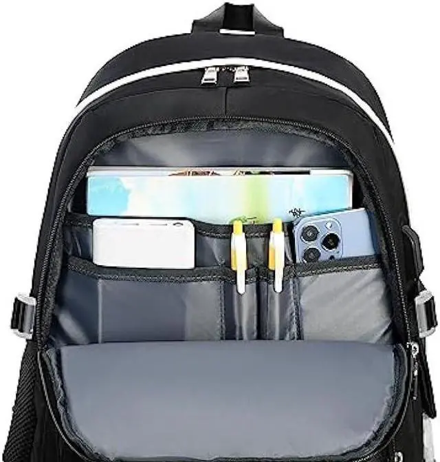 Alt view image 5 of 6 - Jaygulf Waterproof Women Laptop Backpack Set Casual Girls Daypack Set Black