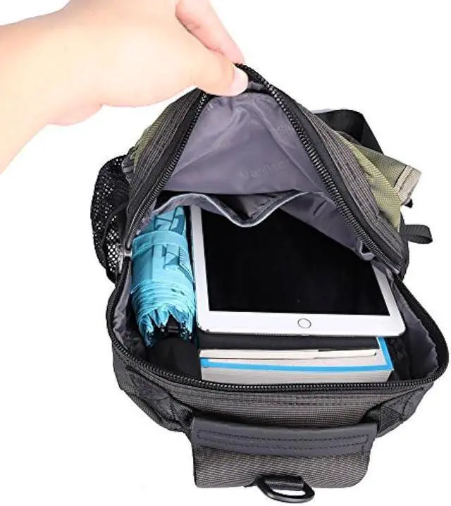 Alt view image 5 of 7 - Vanlison Sling Bag Backpack Cross Body Messenger Bag Shoulder Backpack Travel Rucksack Black