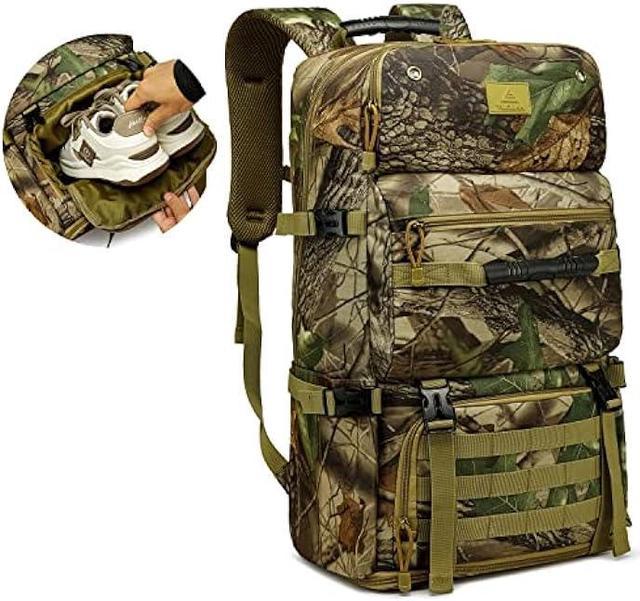 TUGUAN 50/60L Travel Backpack, Camo Laptop Backpack for Men Large