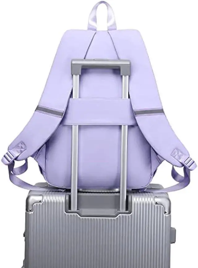 Alt view image 6 of 7 - abshoo Big Student Laptop Backpack For College Women Middle High School Teen Girls Bookbag Travel Daypack (Purple)