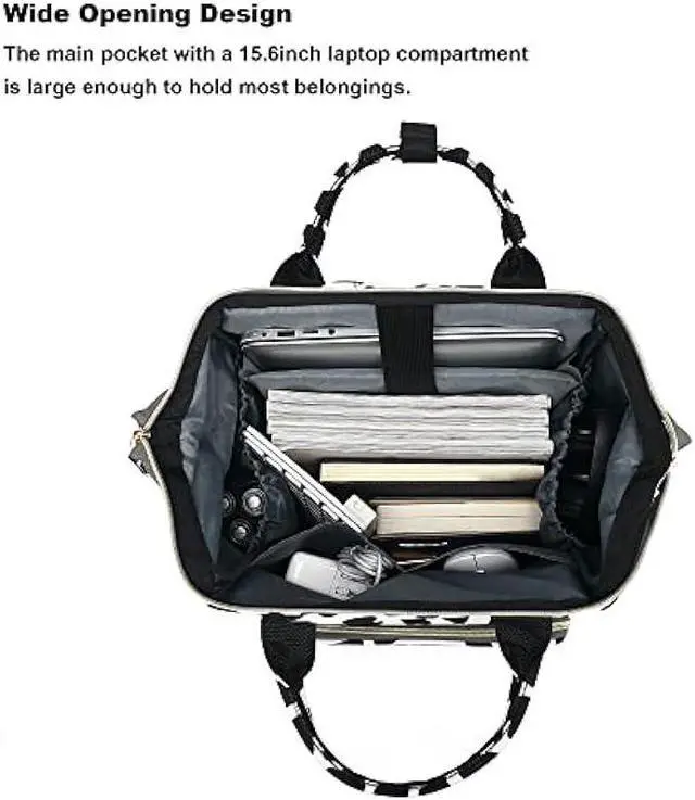 Alt view image 3 of 6 - Yusudan Cow Print Laptop Backpack for Womens Girls, College Backpacks School Bag Bookbag 15.6 Inch Computer Backpack