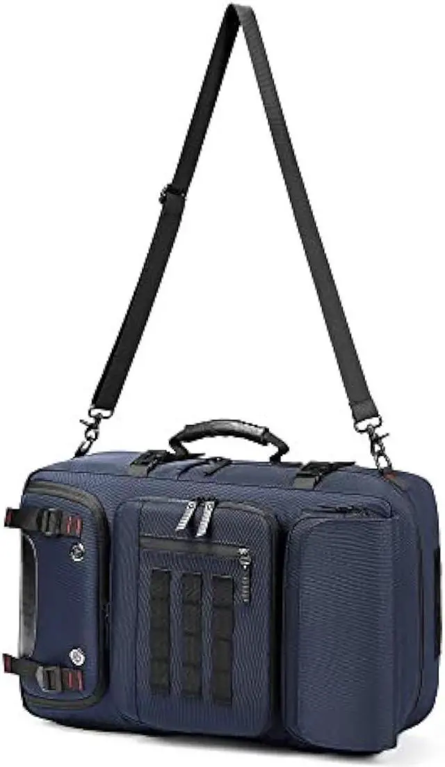 Alt view image 3 of 6 - Men travel backpack,waterproof 17 inch Business Laptop Backpack with Separate Shoe Bag,Hidden USB charging port Hiking backpack 50L outdoors trekking backpack  (blue)