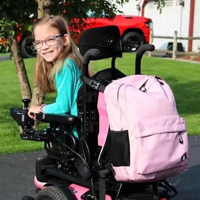 Alt view image 5 of 6 - Fenrici Adaptive Backpack for Girls, Boys for All Abilities and Ages; Wheelchair Backpack with Adaptive Design; Perfect for Travel, School, and Everyday Adventure, Cool Pink