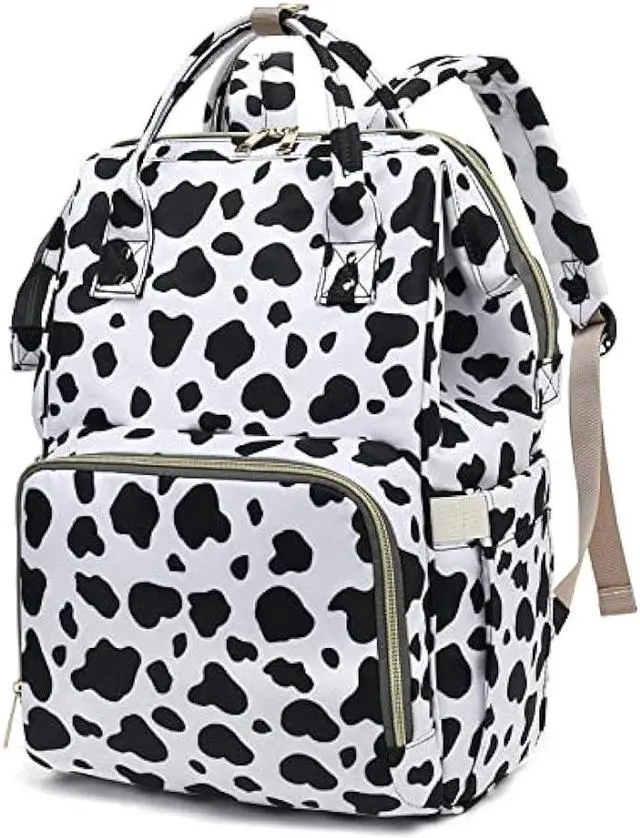 Main image of Dezcrab Cow Print Laptop Backpack for Women, College Bookbag School Backpack Work Business Travel 15.6 Inch Computer Backpacks