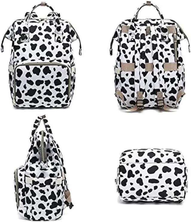 Alt view image 6 of 6 - Dezcrab Cow Print Laptop Backpack for Women, College Bookbag School Backpack Work Business Travel 15.6 Inch Computer Backpacks