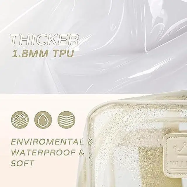 Alt view image 3 of 6 - Caoroky knight Clear Backpack Heavy Duty Transparent Laptop Backpacks 15.6 Inch See Through TPU Travel Daypack Large College Bookbag for Women Men Teens Girls Boys students-Off white