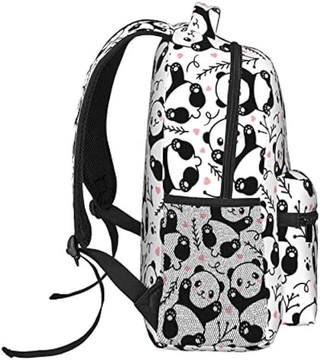 Yuvinw Cute Panda Backpack 17 Inch,Travel Backpacks Casual Daypack