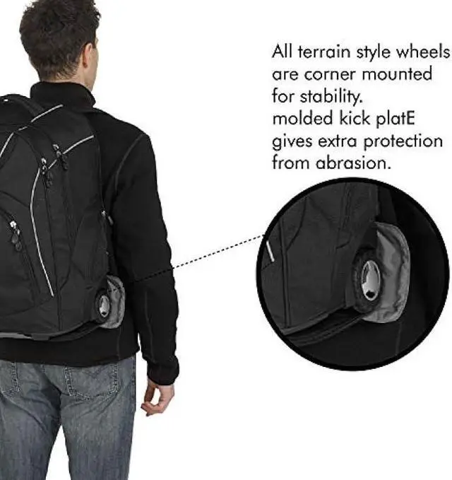 Alt view image 4 of 6 - High Sierra Powerglide Wheeled Backpack, Black, One Size