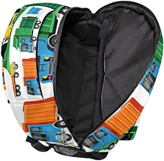 Alt view image 6 of 7 - Garbage Trucks Backpack Travel Laptop Backpack Daypacks, Trash Trucks College School Computer Bag Bookbag for Women & Men Outdoor Camping&Fits Up to 14-inch Notebook