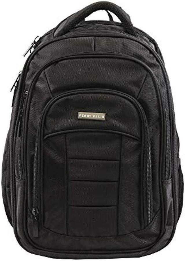 Perry Ellis Men s M150 Business Laptop Backpack Black One Size Newegg