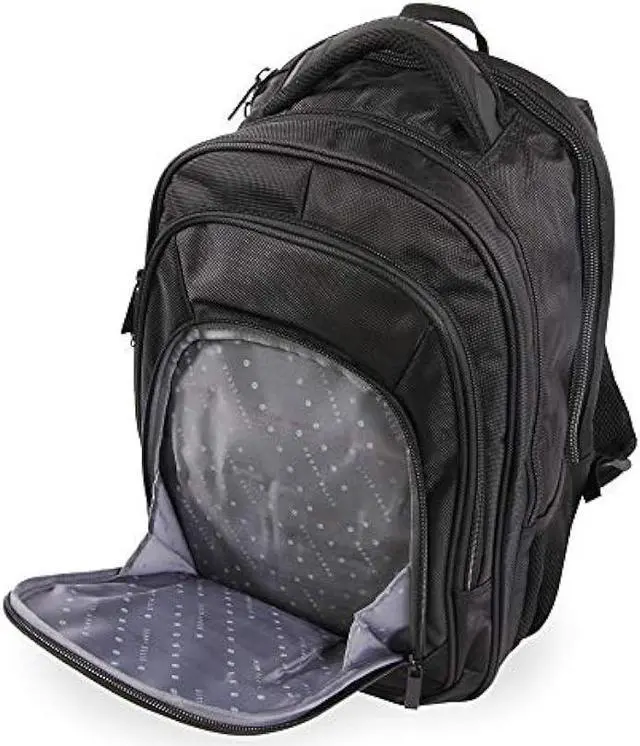 Alt view image 6 of 7 - Perry Ellis Men's M150 Business Laptop Backpack, Black, One Size