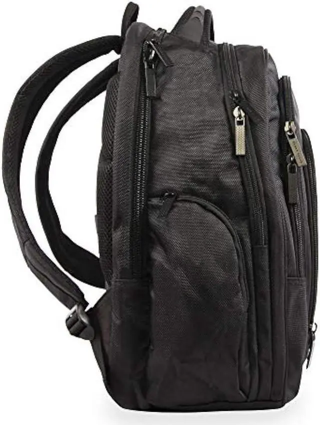 Alt view image 7 of 7 - Perry Ellis Men's M150 Business Laptop Backpack, Black, One Size