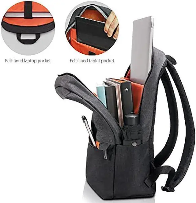 Alt view image 6 of 6 - Everki 106 Light Compact 15.6-Inch Laptop Backpack with Hidden Pocket, Commute, College, Men or Women (EKP106) Charcoal