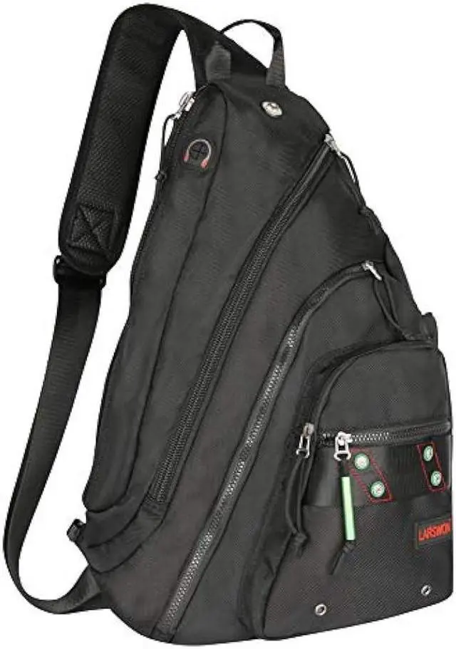 Main image of Larswon Sling Backpack, Sling Bag Laptop, Crossbody Bag Men, Shoulder Bags Black