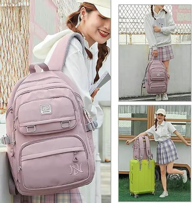 Alt view image 3 of 7 - BASICPOWER School Backpack for Girls Boys, Laptop Backpack Middle High School Student Bookbag for Teens