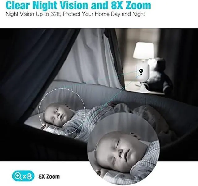 Alt view image 3 of 6 - VIMTAG Indoor 2.5K/4MP HD WiFi Camera for Home Security/Pet/Dog/Cat/Baby with Phone App, AI Human/Sound/Motion Detection, Night Vision, 2-Way Audio, Cloud/Max 512GB TF Card Storage, Support Alexa