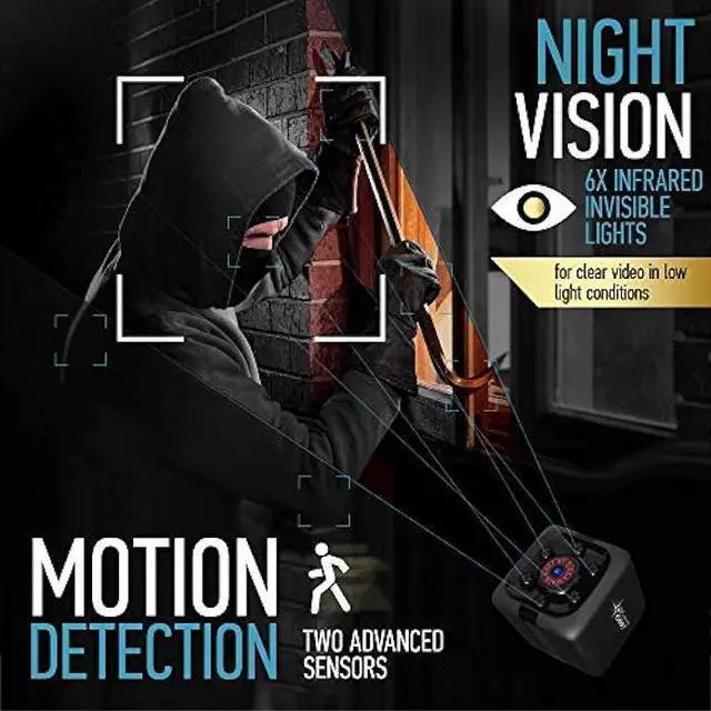 Alt view image 6 of 6 - SIRGAWAIN Upgraded Mini Spy Camera 1080P Hidden Camera - Portable Small HD Nanny Cam with Night Vision and Motion Detection - Hidden Spy Cam - Indoor Covert Security Camera for Home and Office