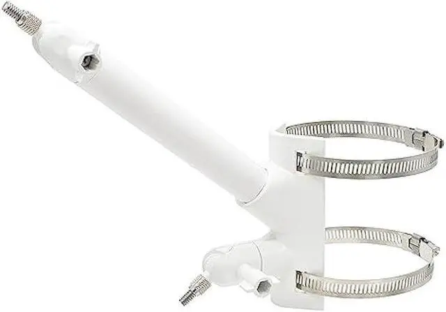 Main image of Holicfun 2-in-1 Security Camera and Solar Panel Pole Mount for Ring, Eufy, Arlo, Wyze, Reolink Solar Panels and Cams (White)