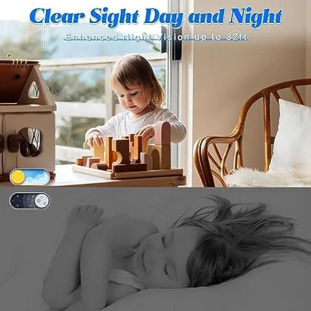 Alt view image 5 of 6 - OJR Indoor Security Camera 2K HD, 5ghz WiFi Pet Camera Pan/Tilt, Motion Detect for Baby Dog Monitor, Support for 2.4G/5G Wi-Fi, Night Vision, Home Cam with 64G SD Card (LN-368)