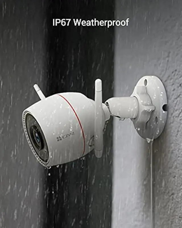 Alt view image 5 of 6 - EZVIZ Security Camera Outdoor, 2K WiFi Camera with Motion Alert, Color Night Vision and IP67 Waterproof, AI-Powered Person Detection, Two-Way Talk, Compatible with Alexa Google Home | C3TN