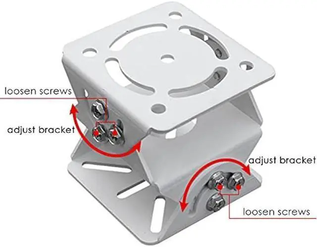 Alt view image 3 of 7 - WiTi Universal Joint Mount for Security Camera, 3-Axis Bracket Adjustable Solid Metal Base,Connector Suitable for CCTV Cameras Installation