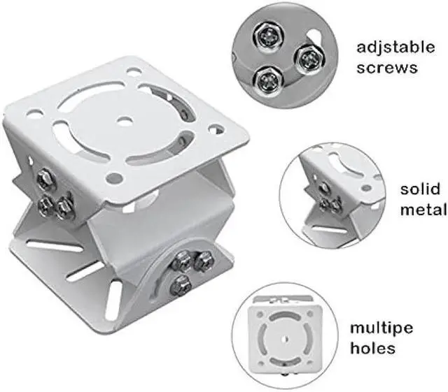 Alt view image 4 of 7 - WiTi Universal Joint Mount for Security Camera, 3-Axis Bracket Adjustable Solid Metal Base,Connector Suitable for CCTV Cameras Installation