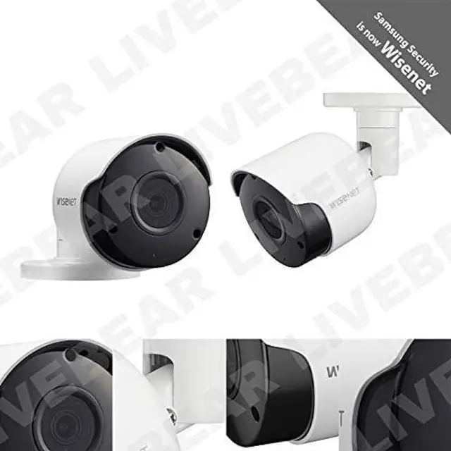 Alt view image 2 of 7 - Wisenet SDC-89445BF 5MP CCTV Surveillance Weatherproof Bullet Security Camera 82ft IR Distance Plastic Housing 3.6mm Lens 104° Wide Angle (Quad Pack)