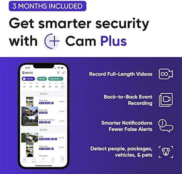 Alt view image 2 of 6 - Wyze Cam v3 1080p HD Indoor/Outdoor Security Camera with Color Night Vision, 2-Way Audio, Compatible with Alexa & The Google Assistant and IFTTT with Wyze Cam Plus A.I. 3 Month Detection Service