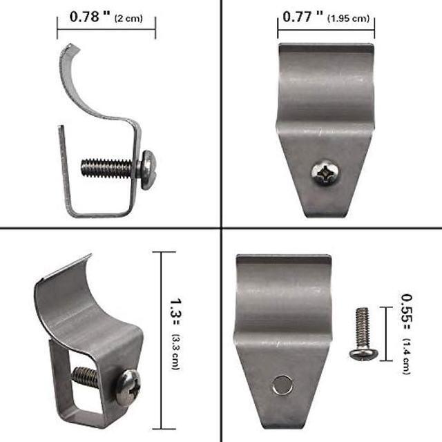 Alt view image 7 of 7 - (20 Pack) Vinyl Siding Clips Hooks No-Hole Needed Siding Screws Hanger for Mount Home Security Camera