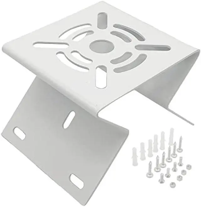Main image of Medium Size External Corner Wall Mount Iron Plate Vertical Bracket for PTZ CCTV Surveillance Camera Metal Holder White