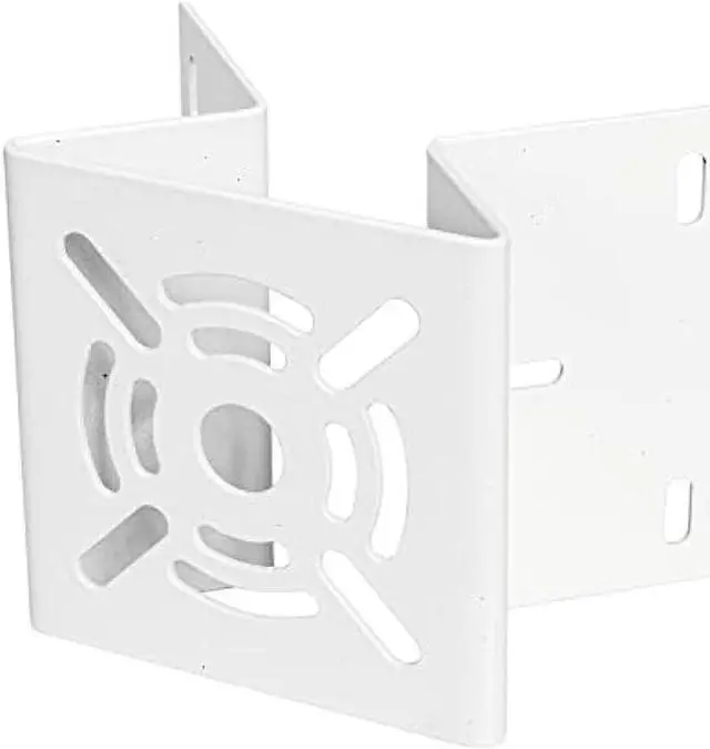 Alt view image 2 of 6 - Medium Size External Corner Wall Mount Iron Plate Vertical Bracket for PTZ CCTV Surveillance Camera Metal Holder White